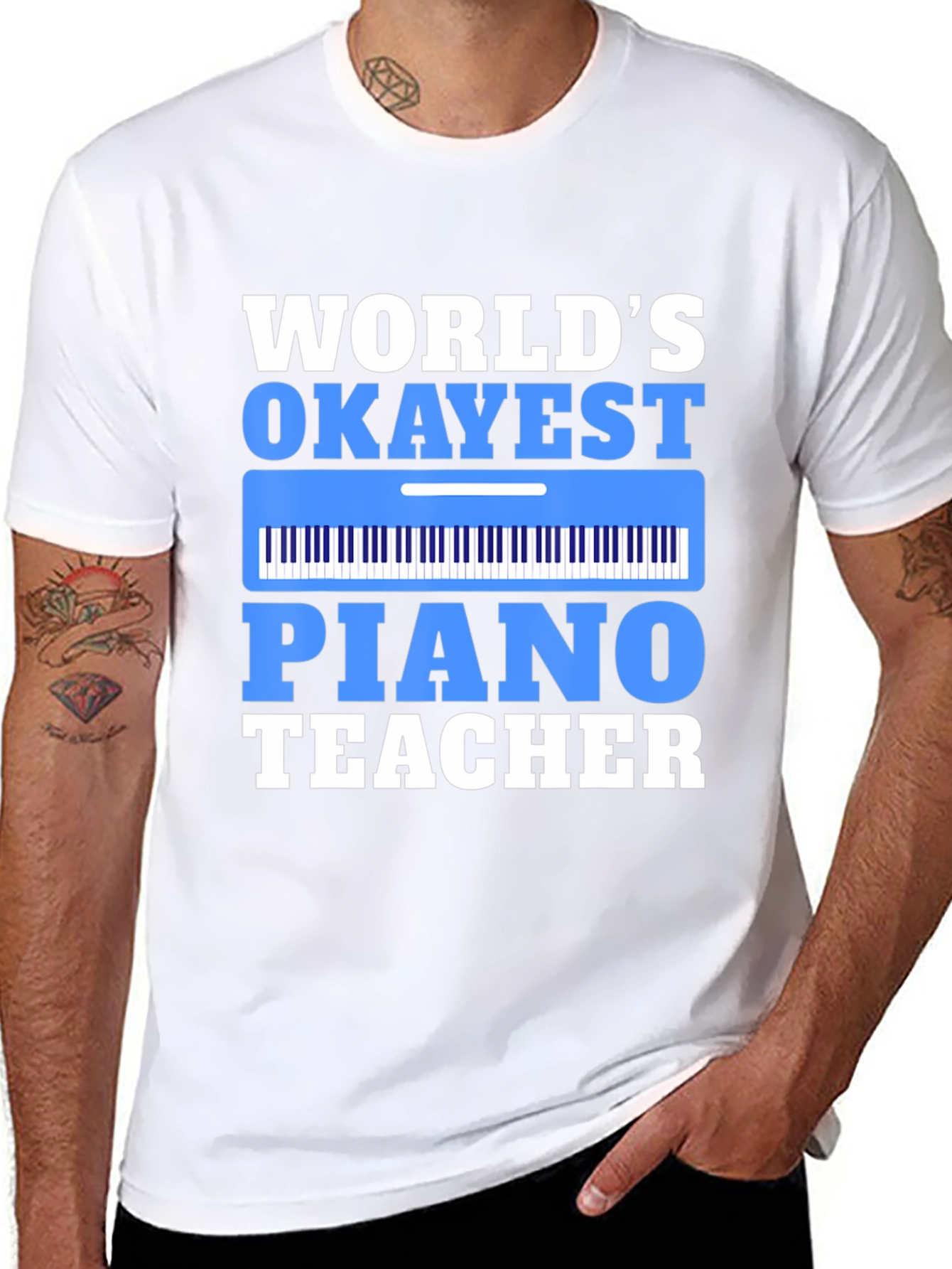 Worlds Okayest Piano Teacher T-Shirt