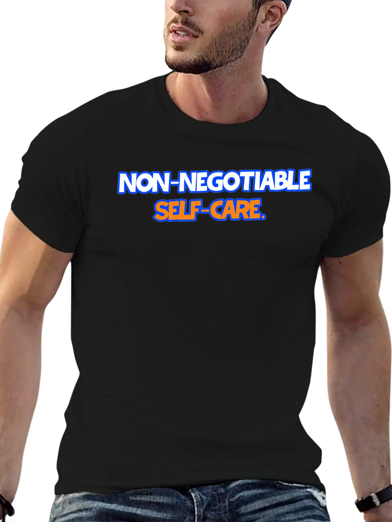 Non-Negotiable Self-Care Graphic Tee - Black