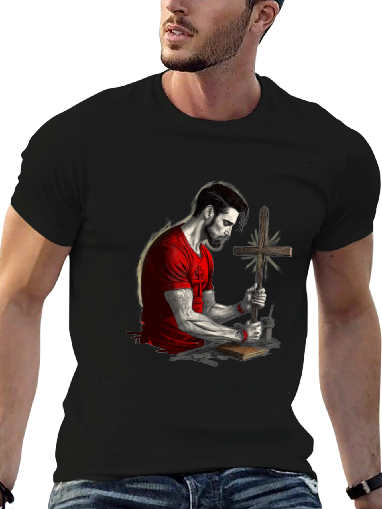 Faithful Man Graphic Tee - Black