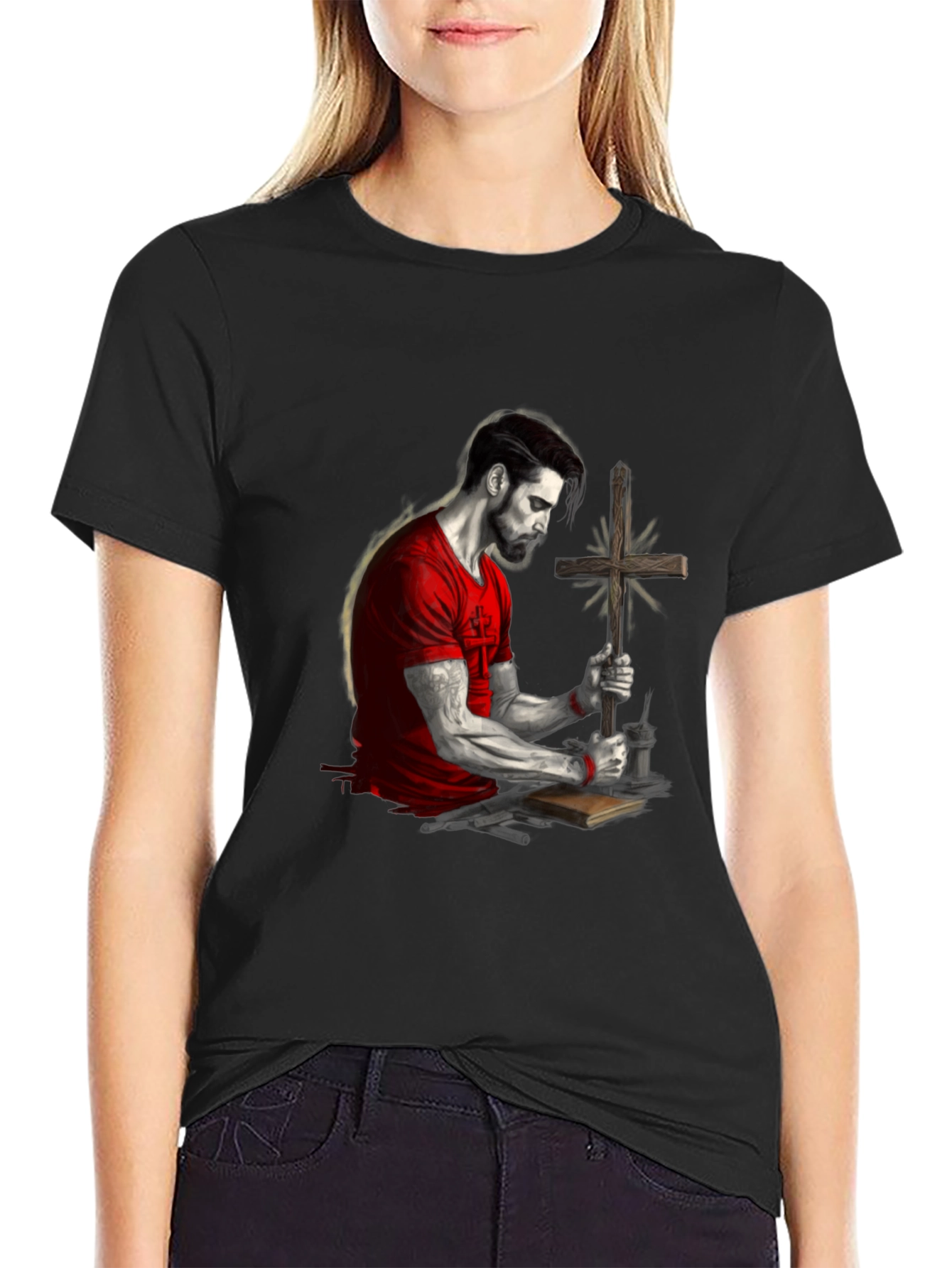 Faithful Man Graphic Tee - Black