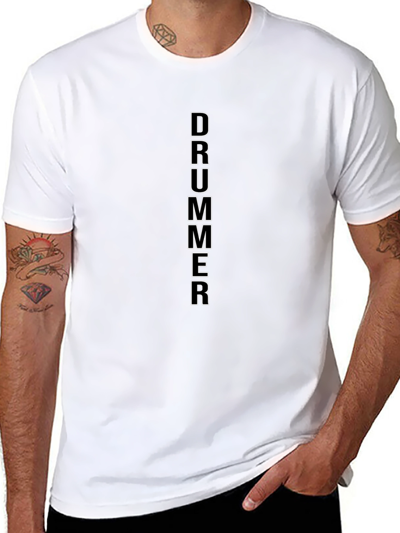 Drummer Graphic Black T-Shirt