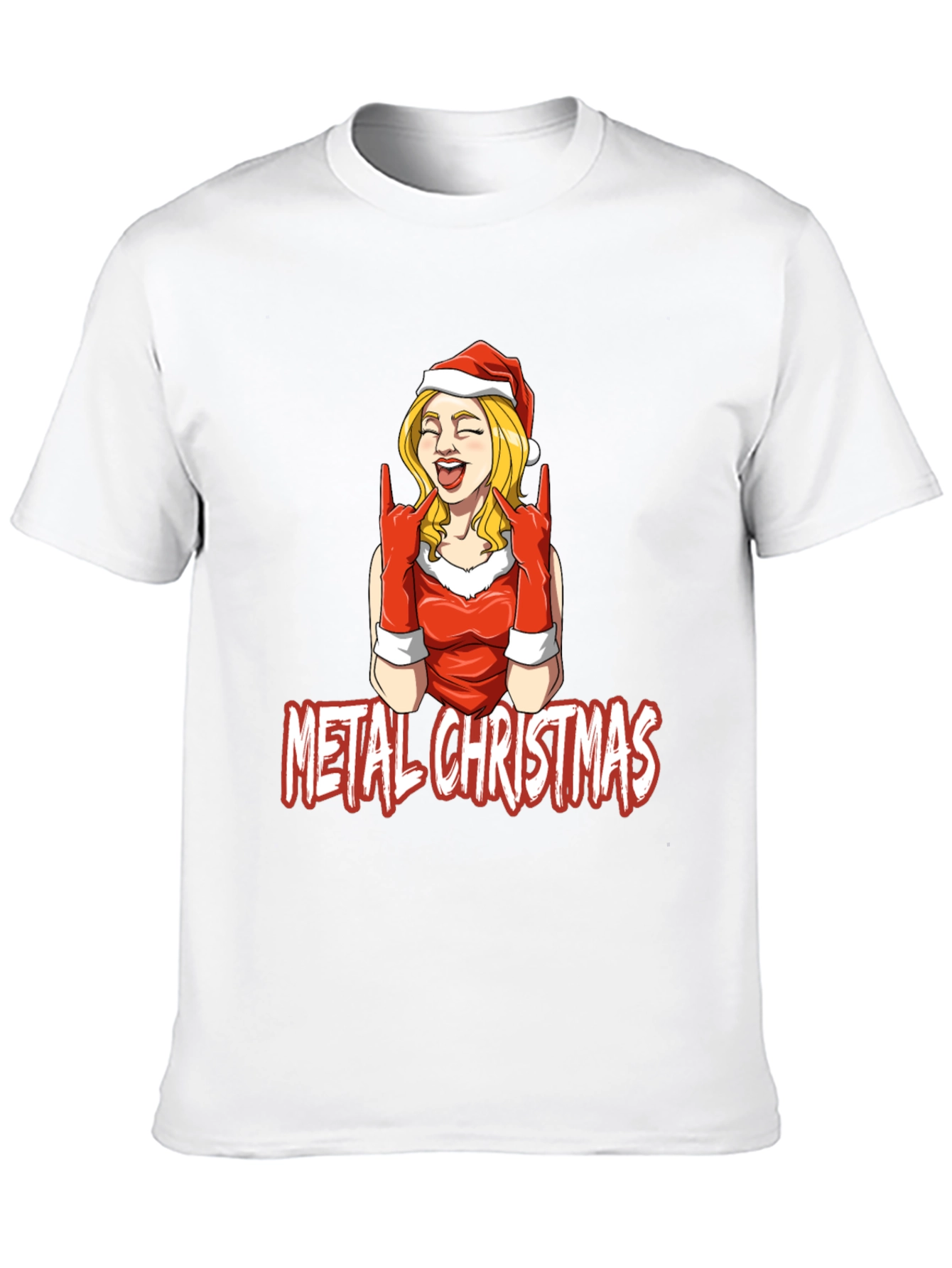 Metal Christmas Graphic Tee - Rocking Holiday Style