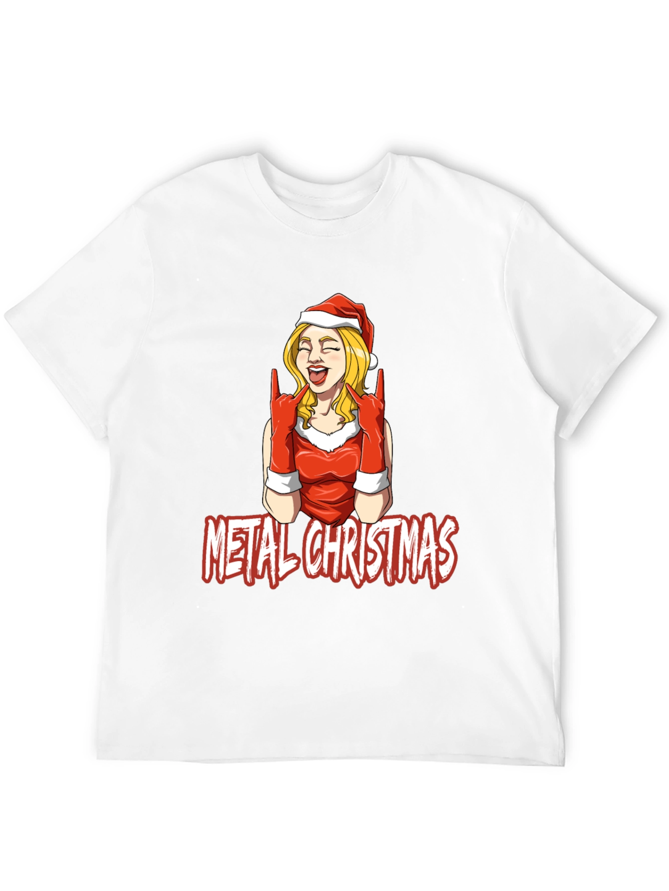 Metal Christmas Graphic Tee - Rocking Holiday Style