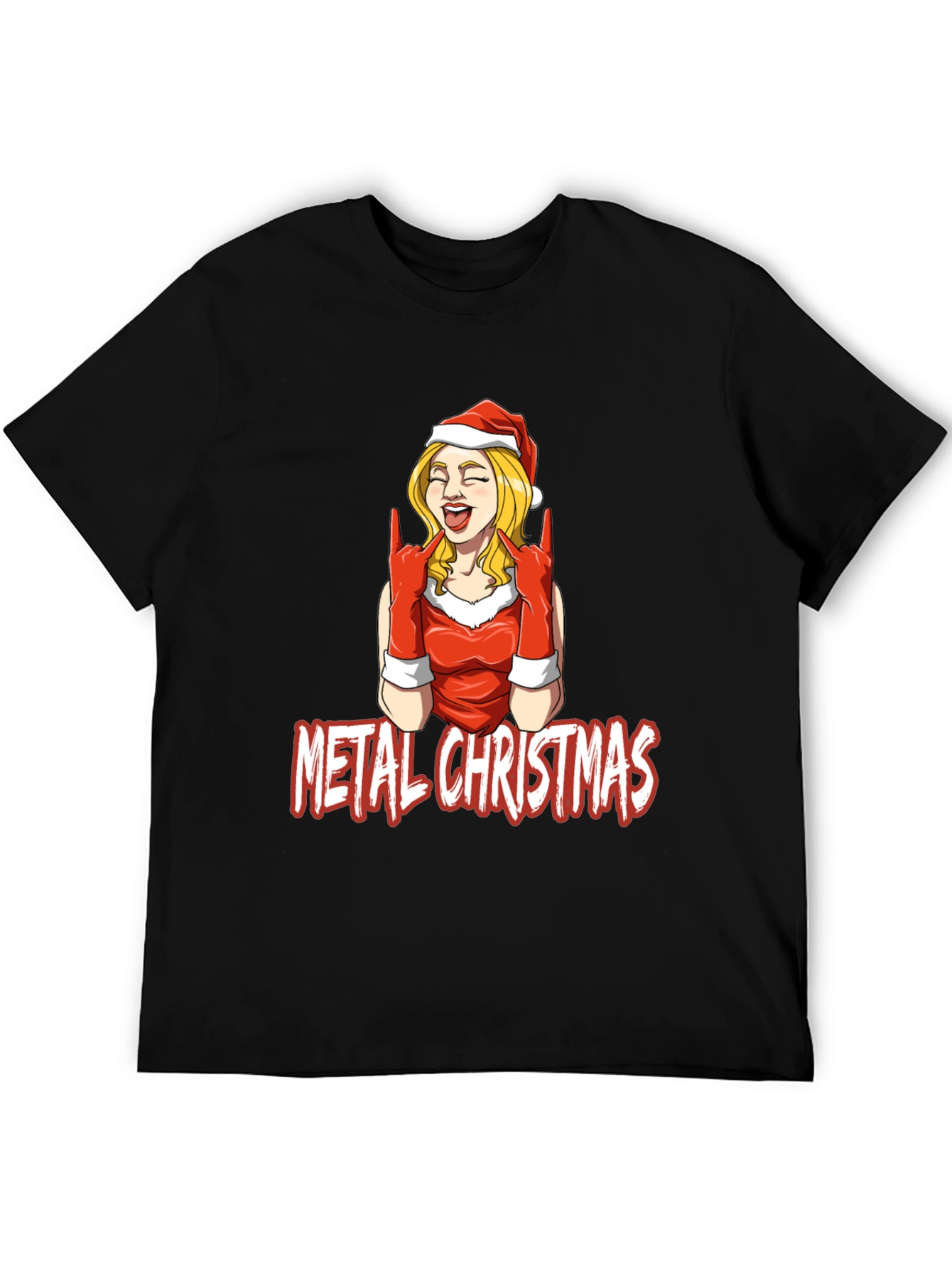 Metal Christmas Graphic Tee - Rocking Holiday Style