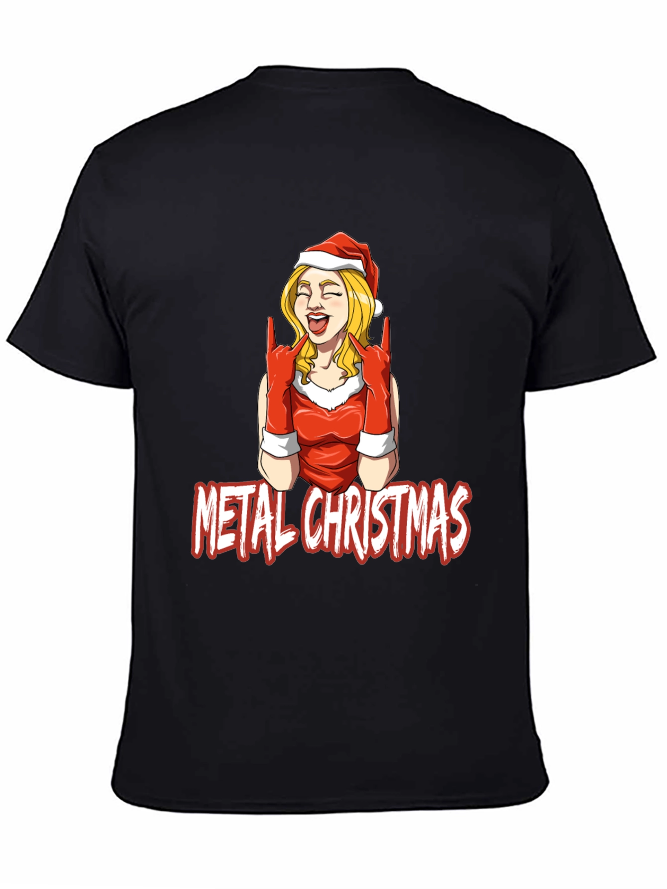 Metal Christmas Graphic Tee - Rocking Holiday Style