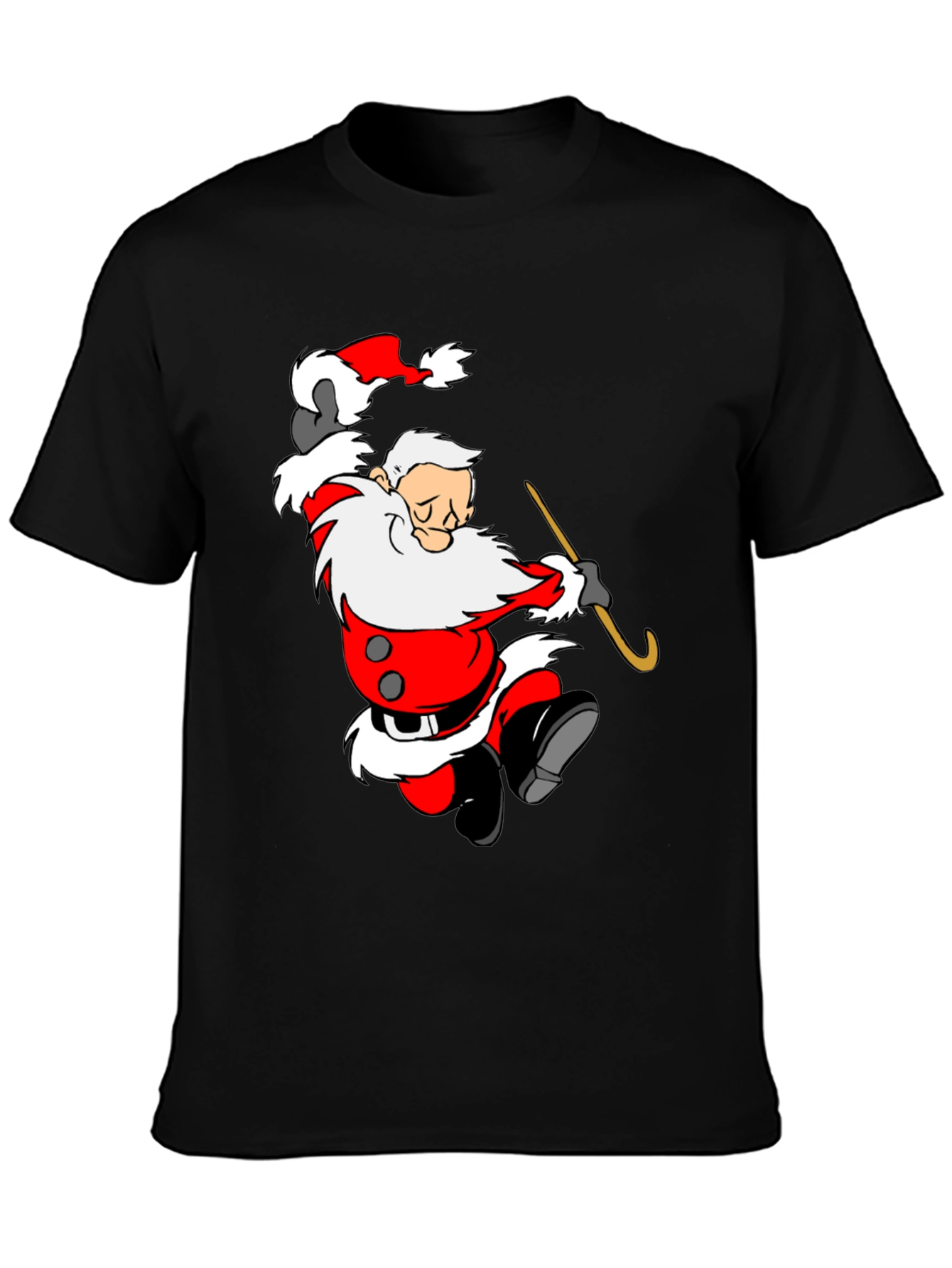 Cartoon Santa Graphic T-Shirt