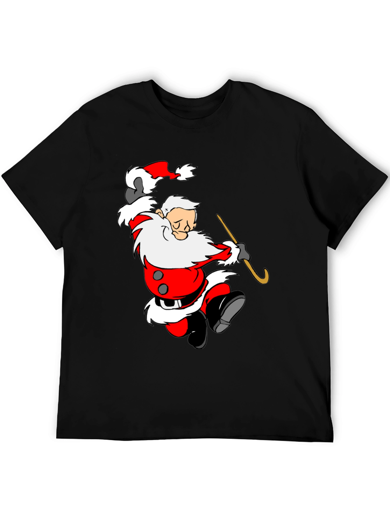 Cartoon Santa Graphic T-Shirt