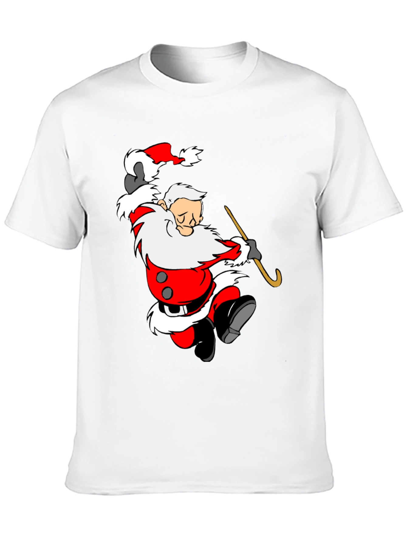 Cartoon Santa Graphic T-Shirt