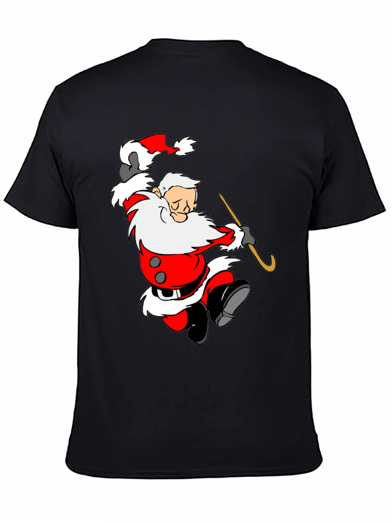 Cartoon Santa Graphic T-Shirt