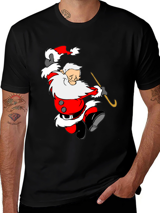 Cartoon Santa Graphic T-Shirt