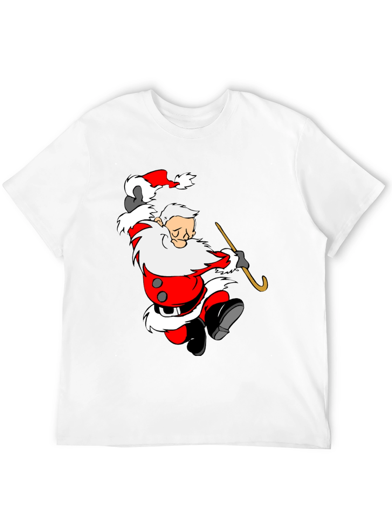 Cartoon Santa Graphic T-Shirt