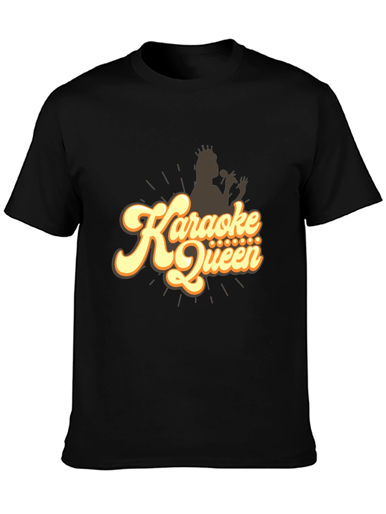 Karaoke Queen Graphic T-Shirt - Black Tee