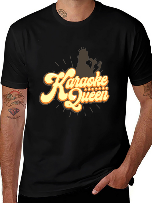 Karaoke Queen Graphic T-Shirt - Black Tee