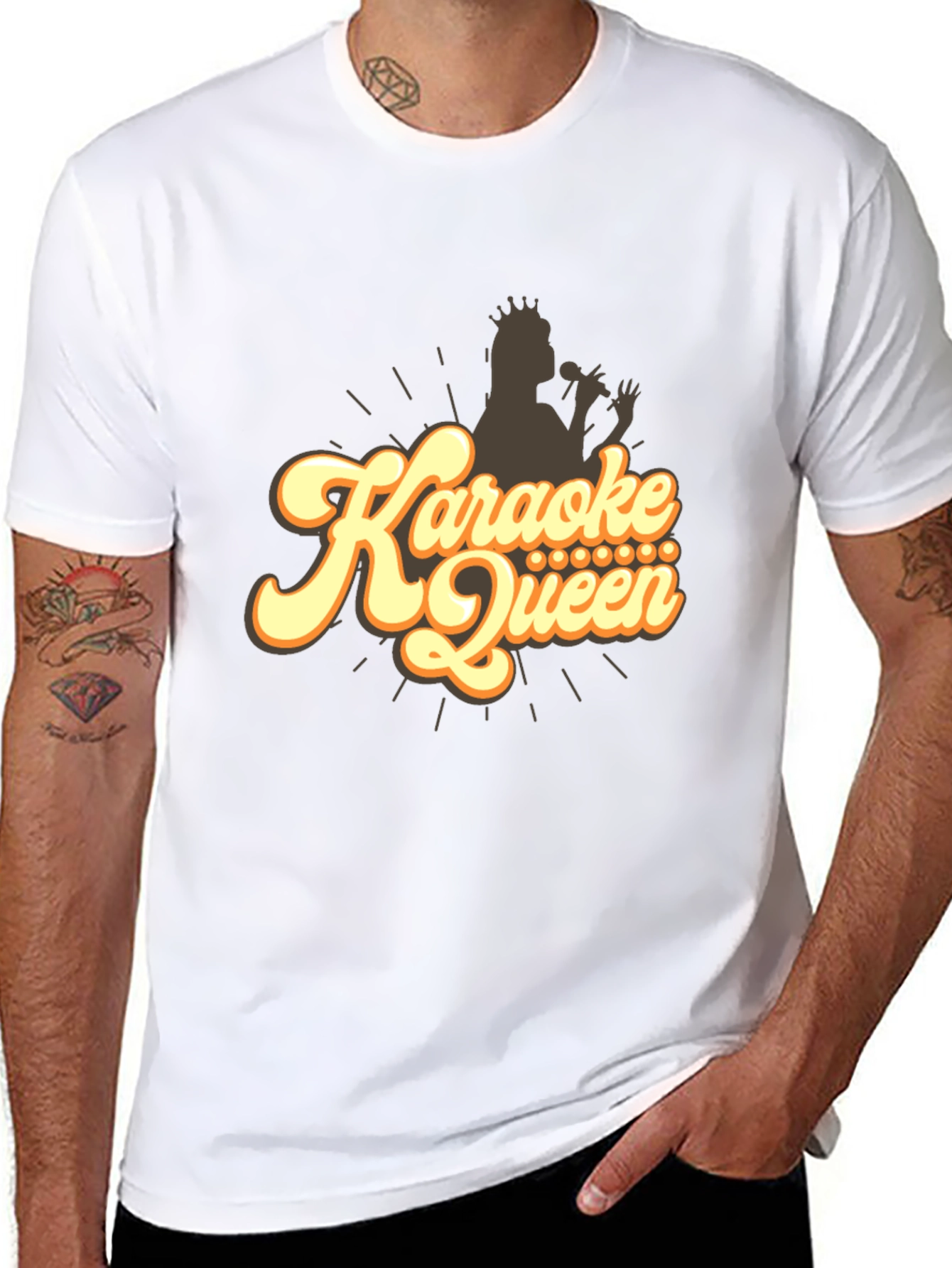 Karaoke Queen Graphic T-Shirt - Black Tee
