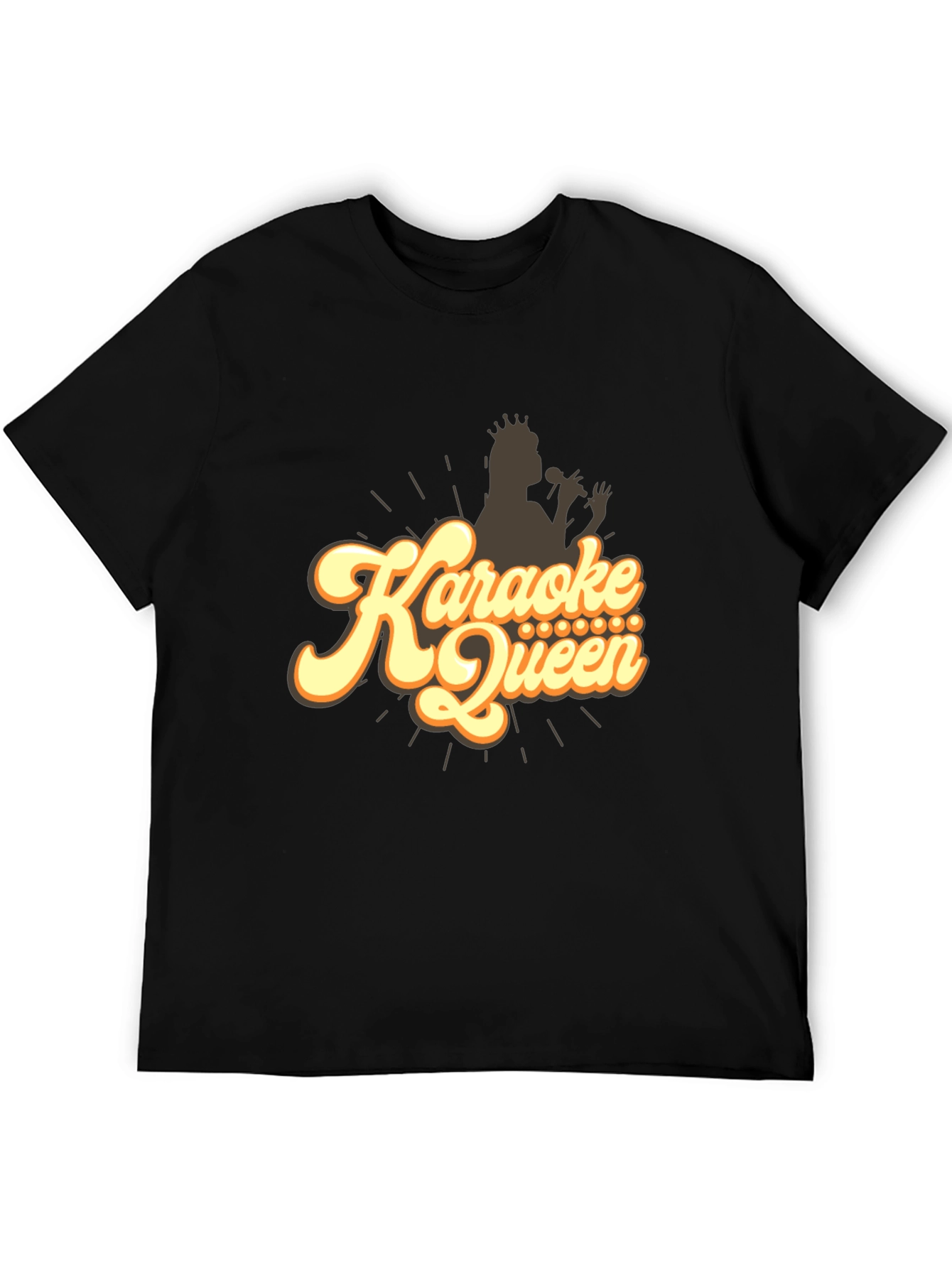 Karaoke Queen Graphic T-Shirt - Black Tee
