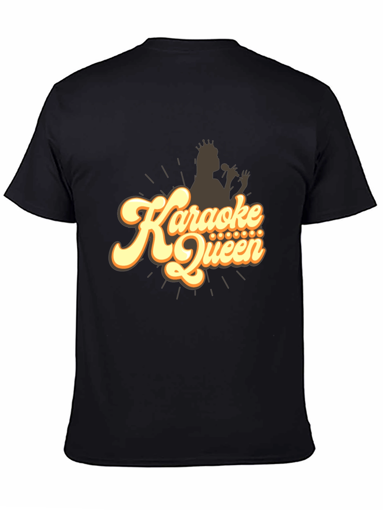 Karaoke Queen Graphic T-Shirt - Black Tee