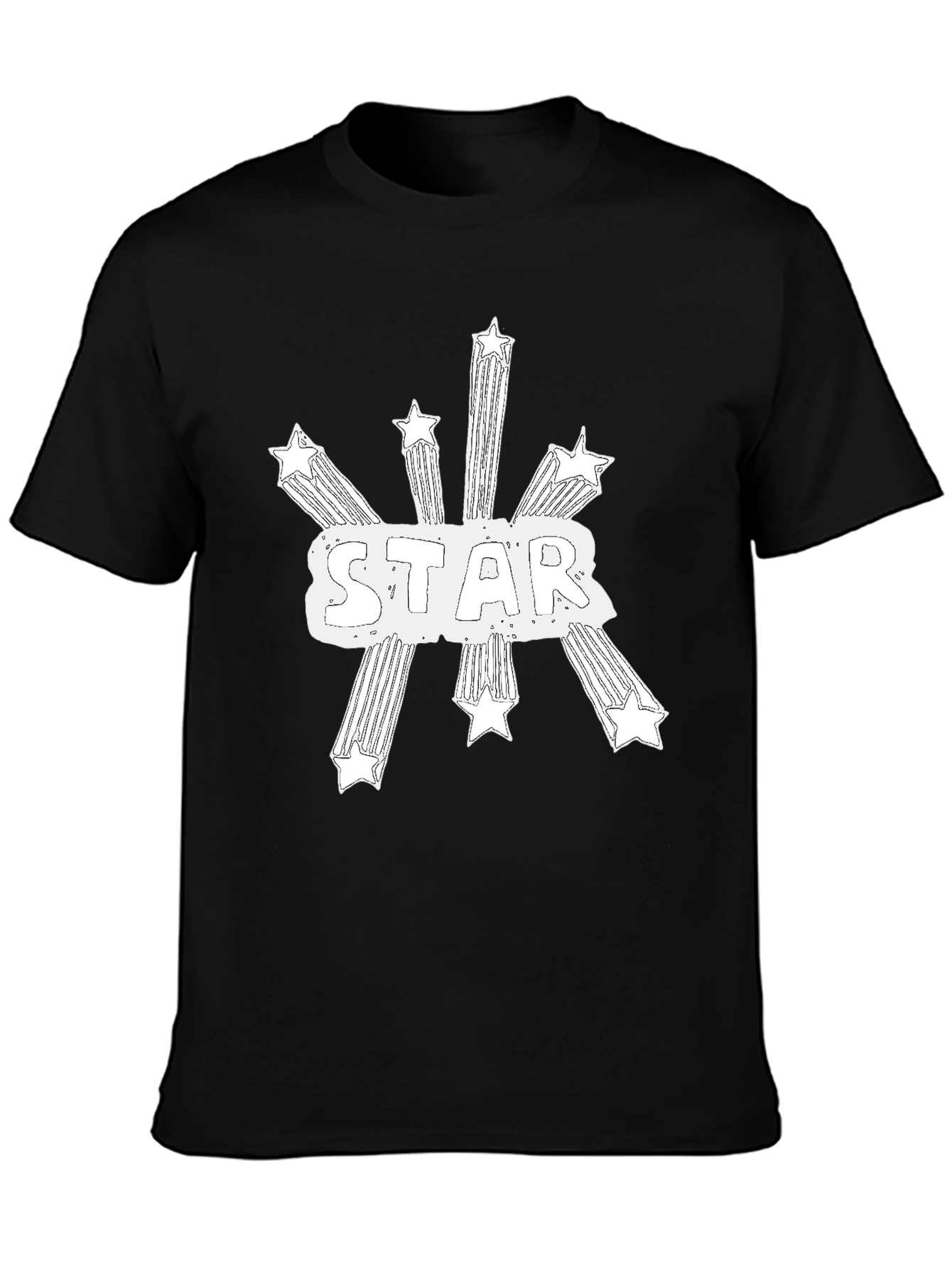 Starry Design Black Graphic Tee
