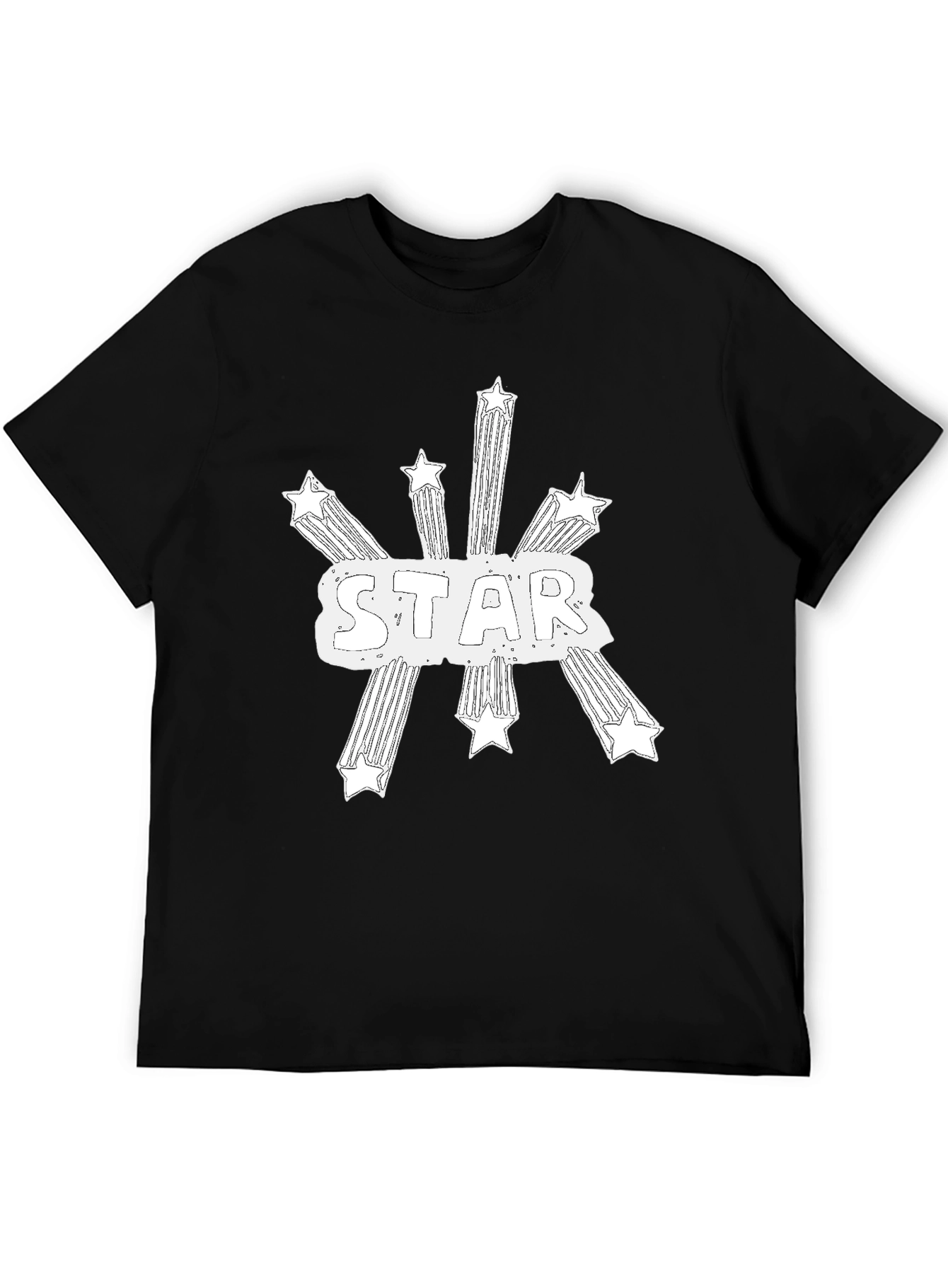 Starry Design Black Graphic Tee