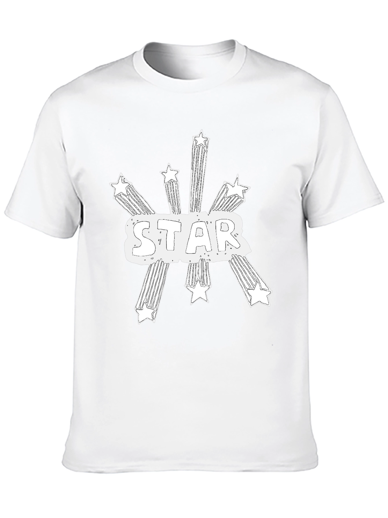 Starry Design Black Graphic Tee