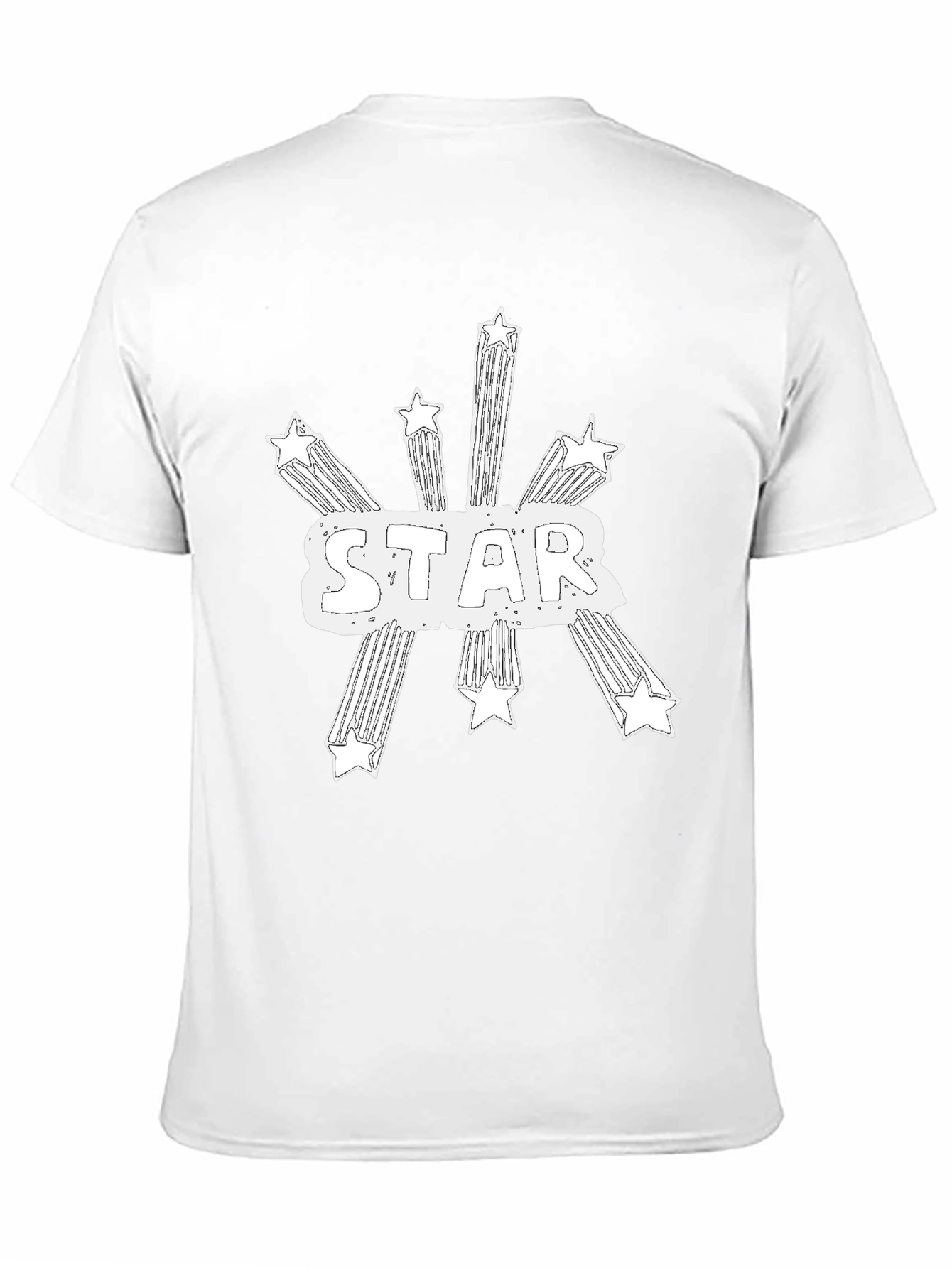 Starry Design Black Graphic Tee