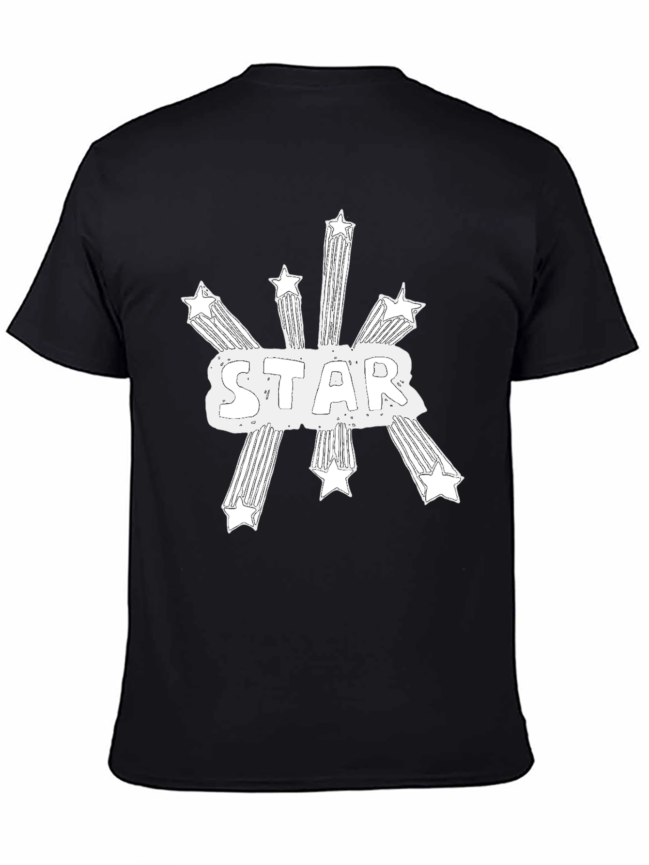 Starry Design Black Graphic Tee