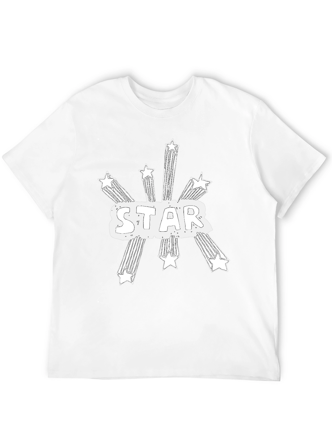 Starry Design Black Graphic Tee