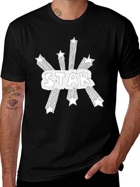Starry Design Black Graphic Tee