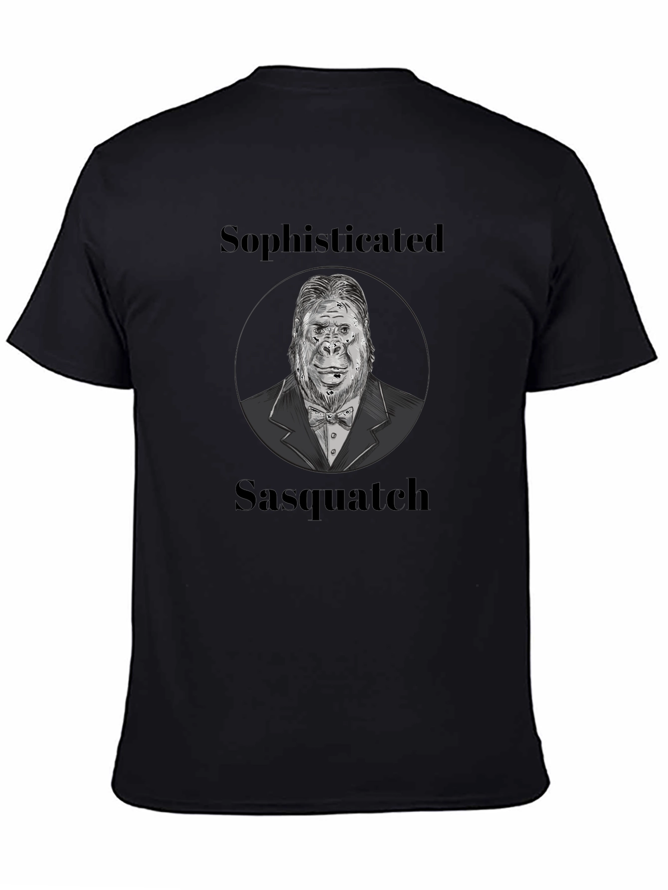 Sophisticated Sasquatch Graphic Tee - Black