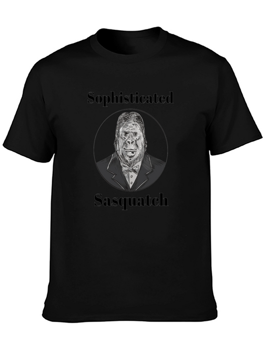 Sophisticated Sasquatch Graphic Tee - Black