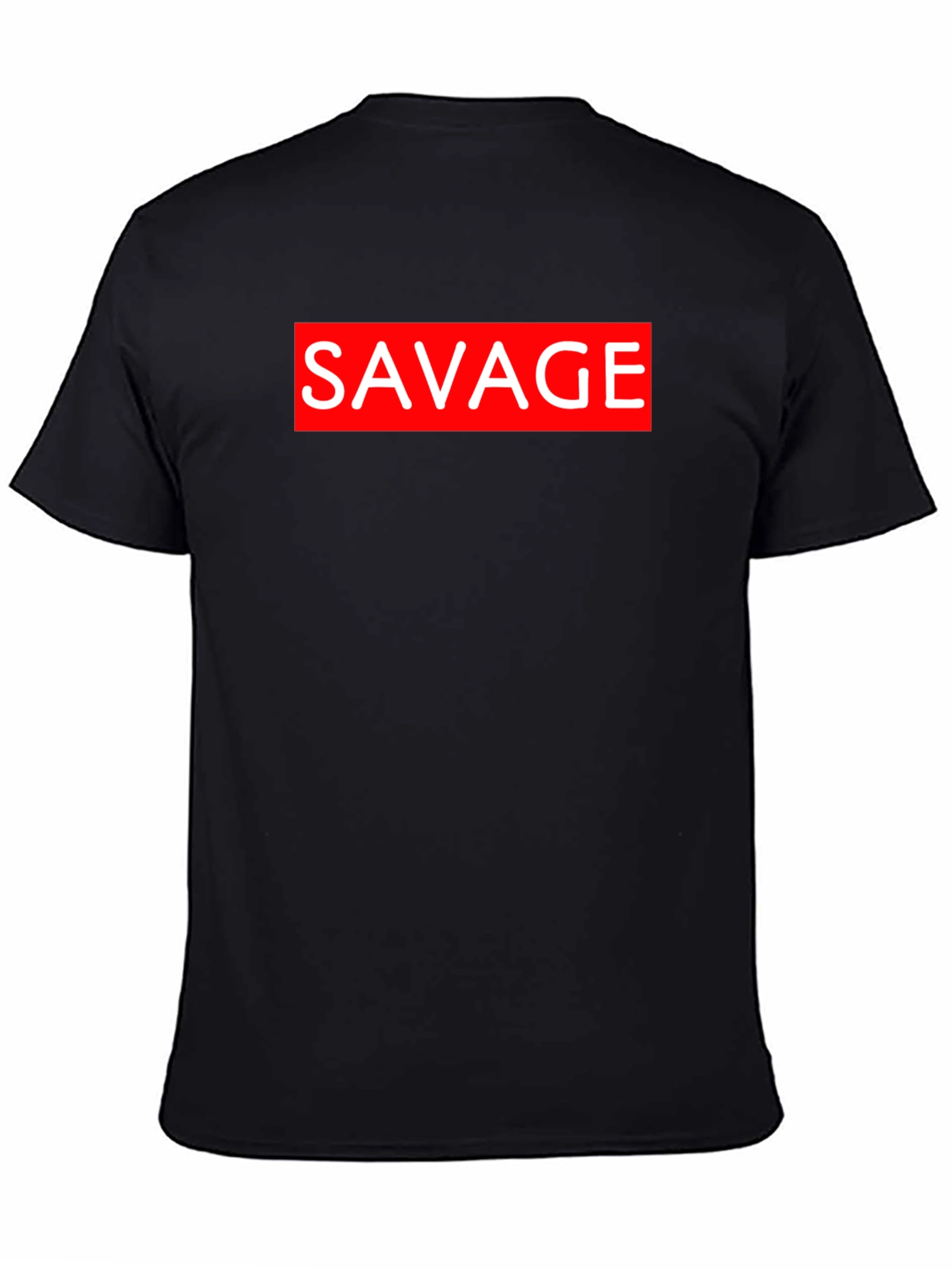 Savage Graphic Tee - Black Crew Neck T-Shirt