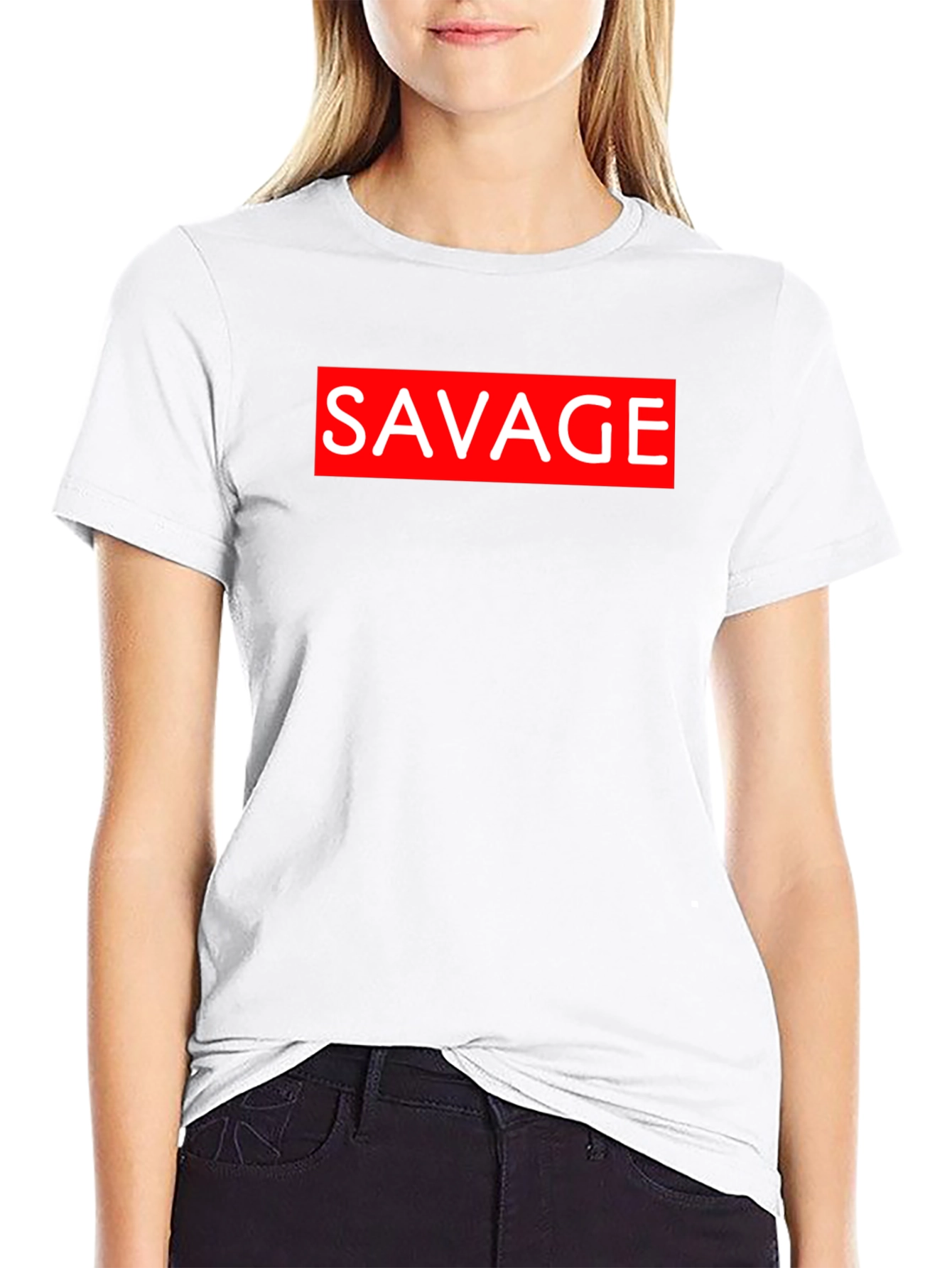 Savage Graphic Tee - Black Crew Neck T-Shirt