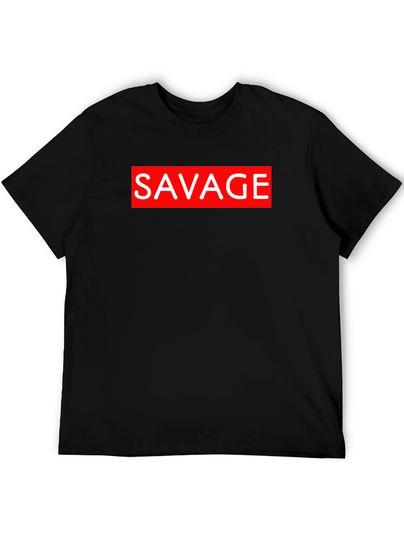 Savage Graphic Tee - Black Crew Neck T-Shirt