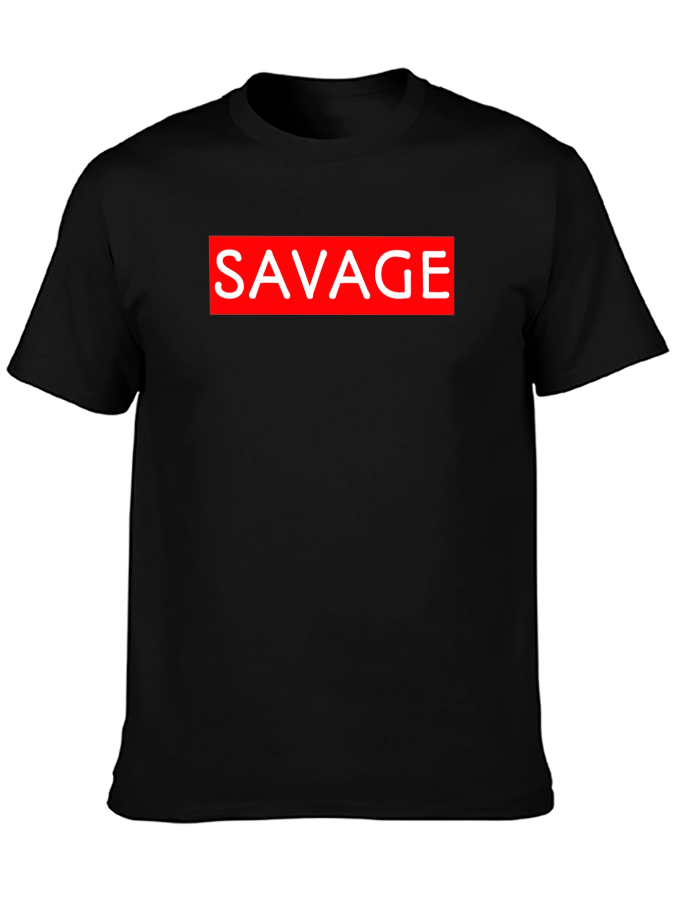 Savage Graphic Tee - Black Crew Neck T-Shirt