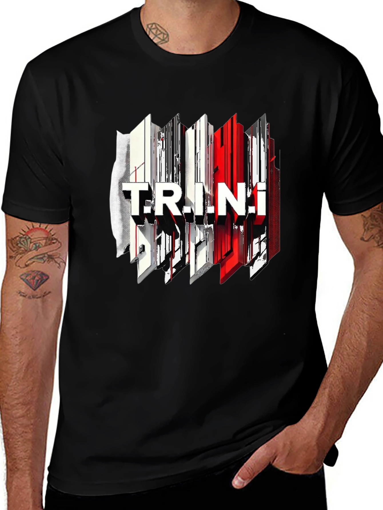 Trendy Trinidad Graphic Tee - Black Cotton T-Shirt