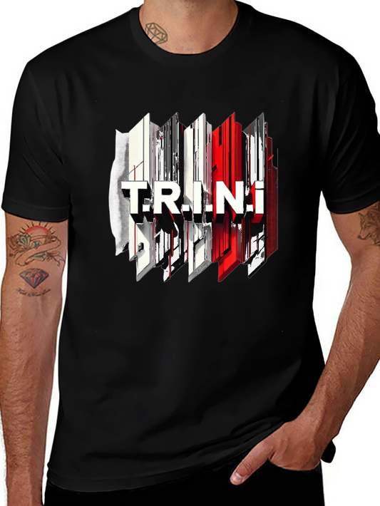Trendy Trinidad Graphic Tee - Black Cotton T-Shirt
