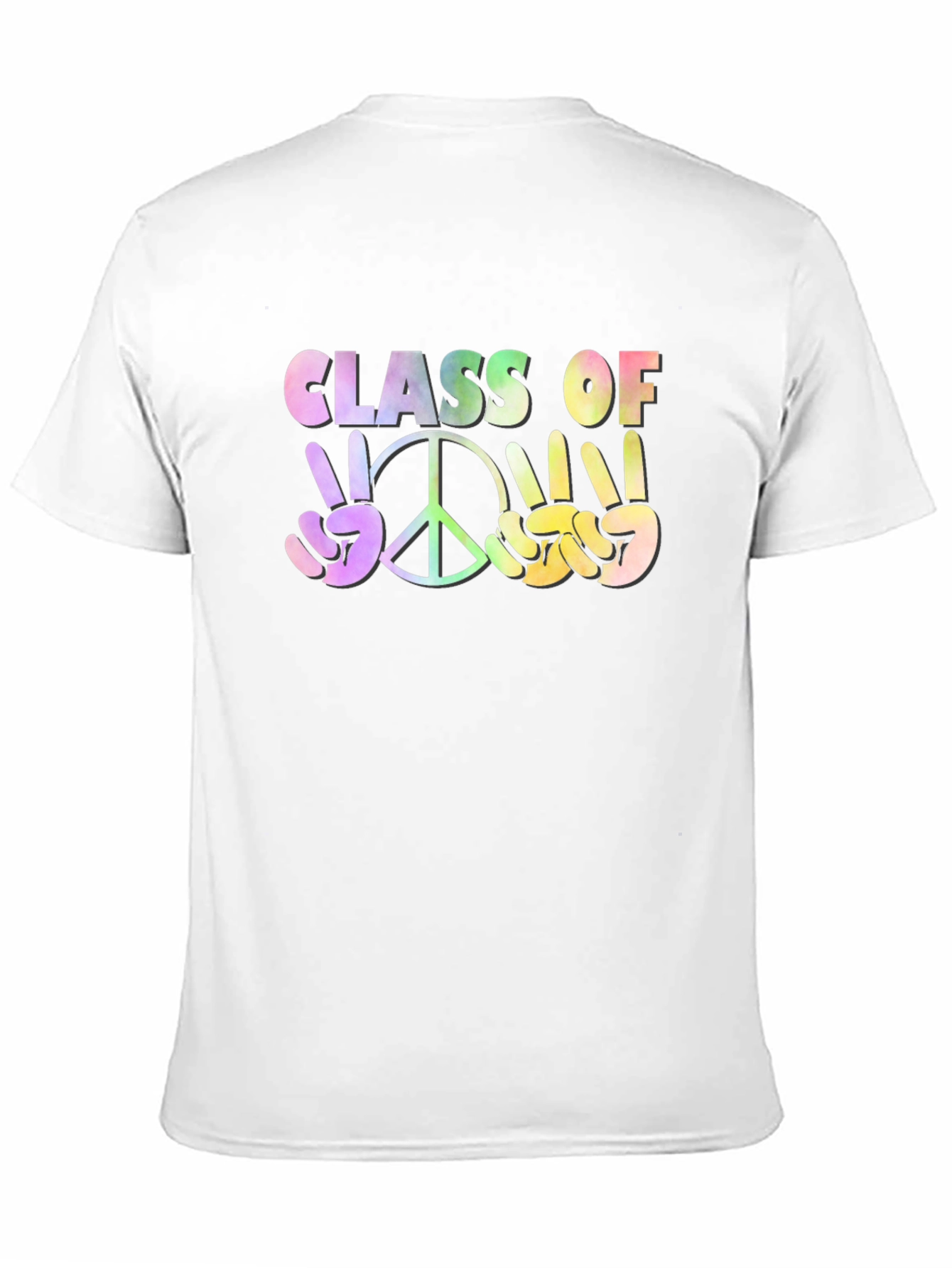 Class Of Peace Sign Graphic T-Shirt - Black