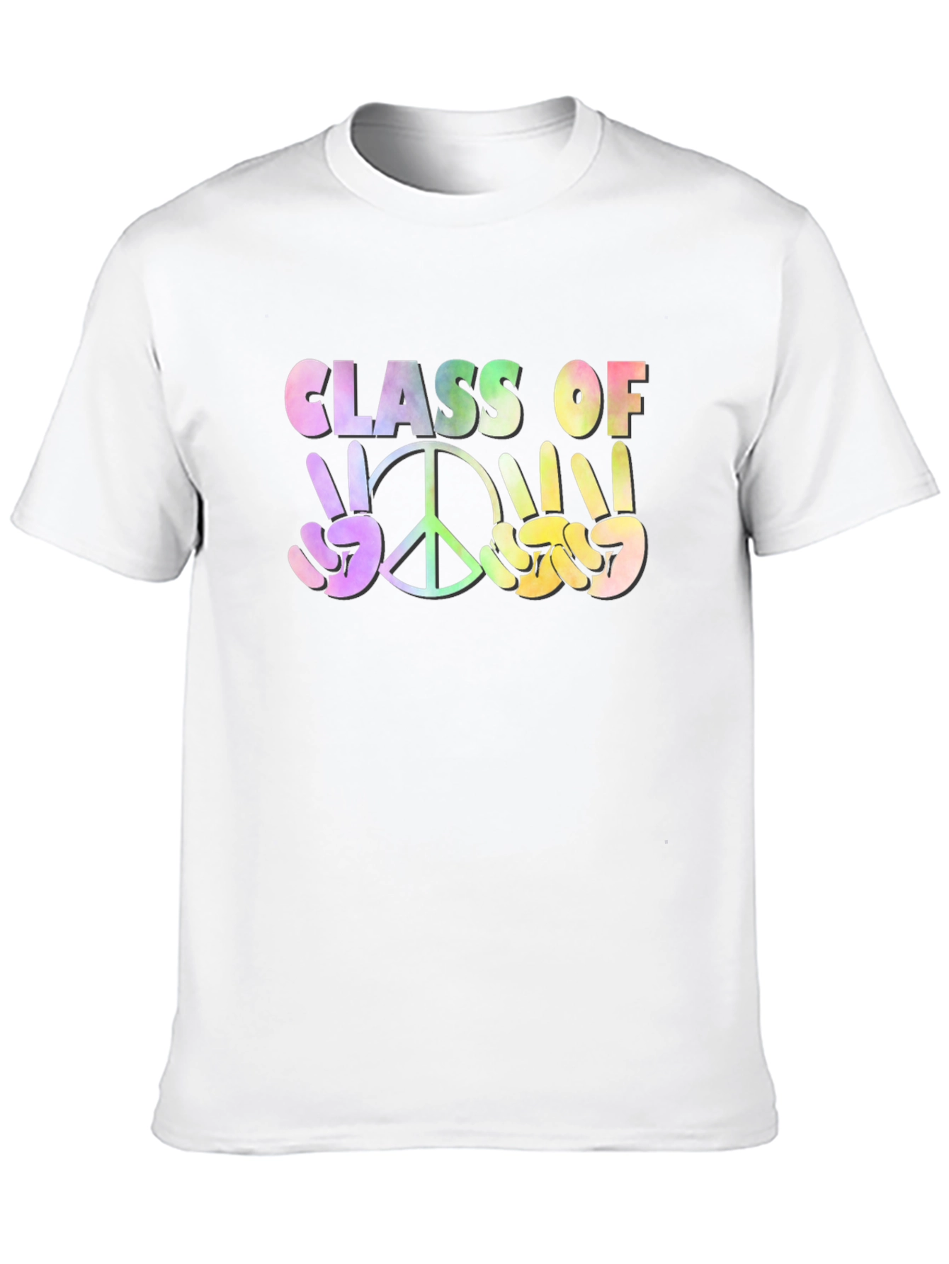 Class Of Peace Sign Graphic T-Shirt - Black