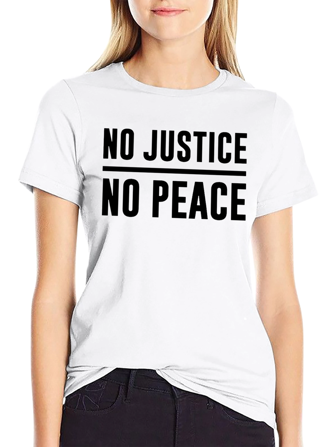 No Justice No Peace Black Tee