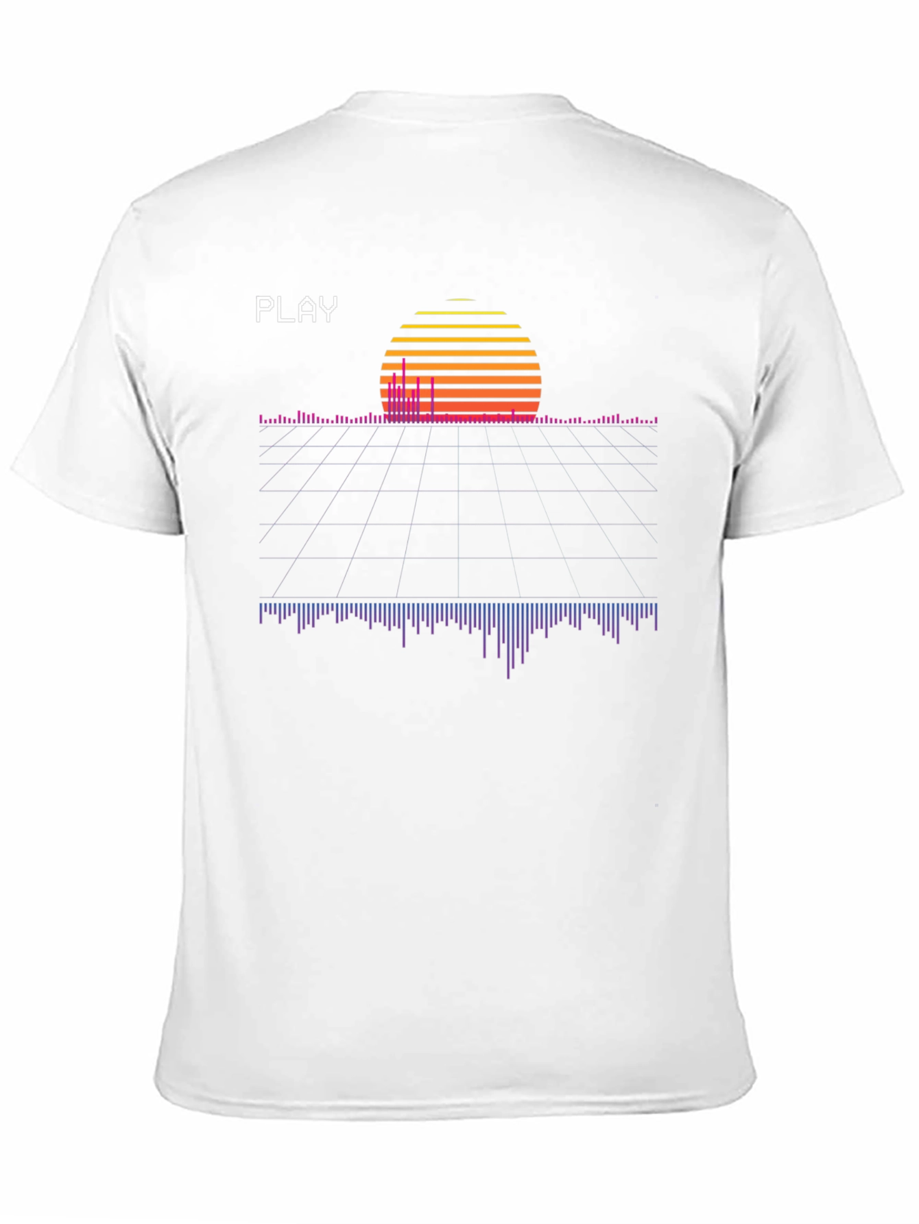 Retro Wave Sunset Graphic Tee - Black