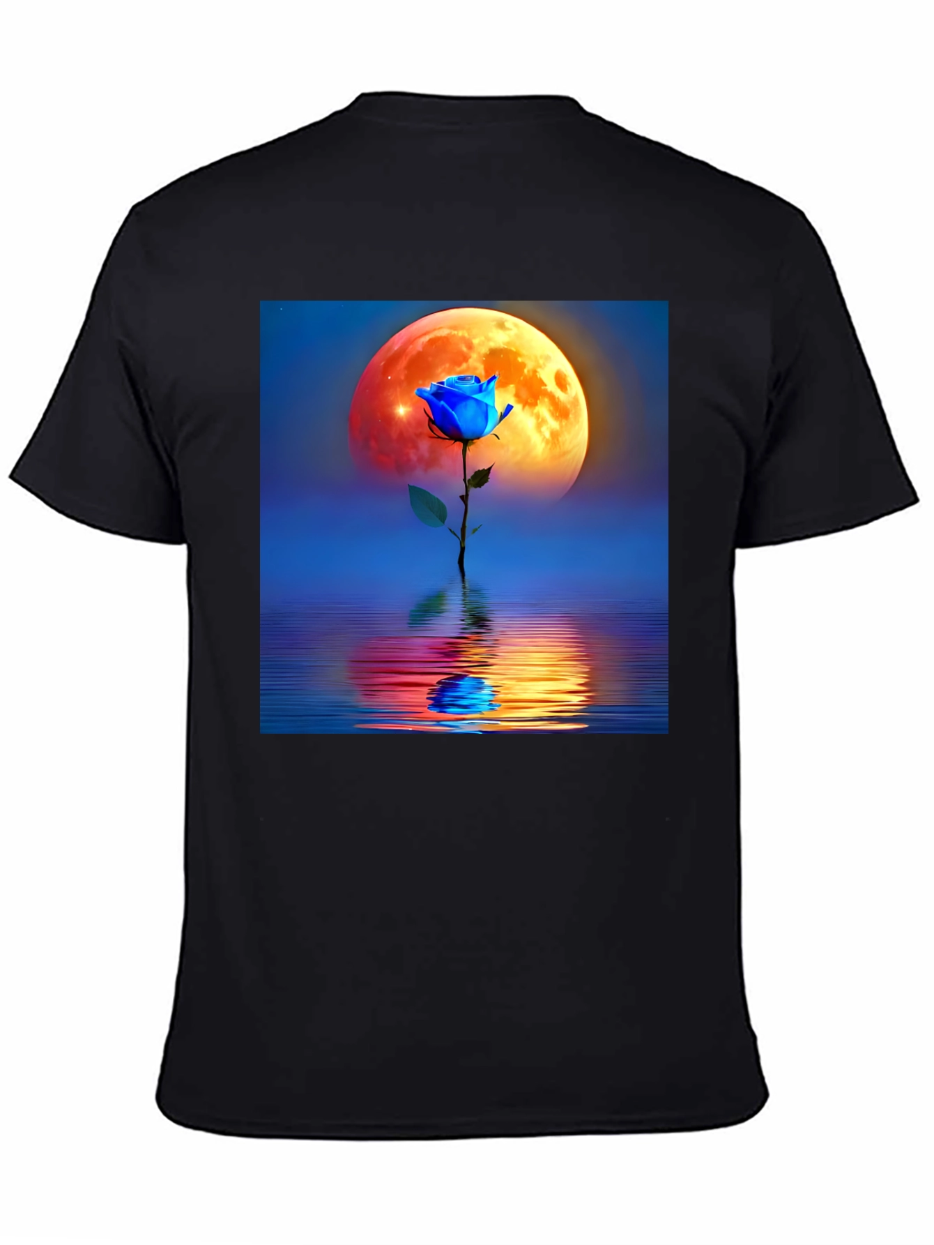 Blue Rose Moon Graphic Tee