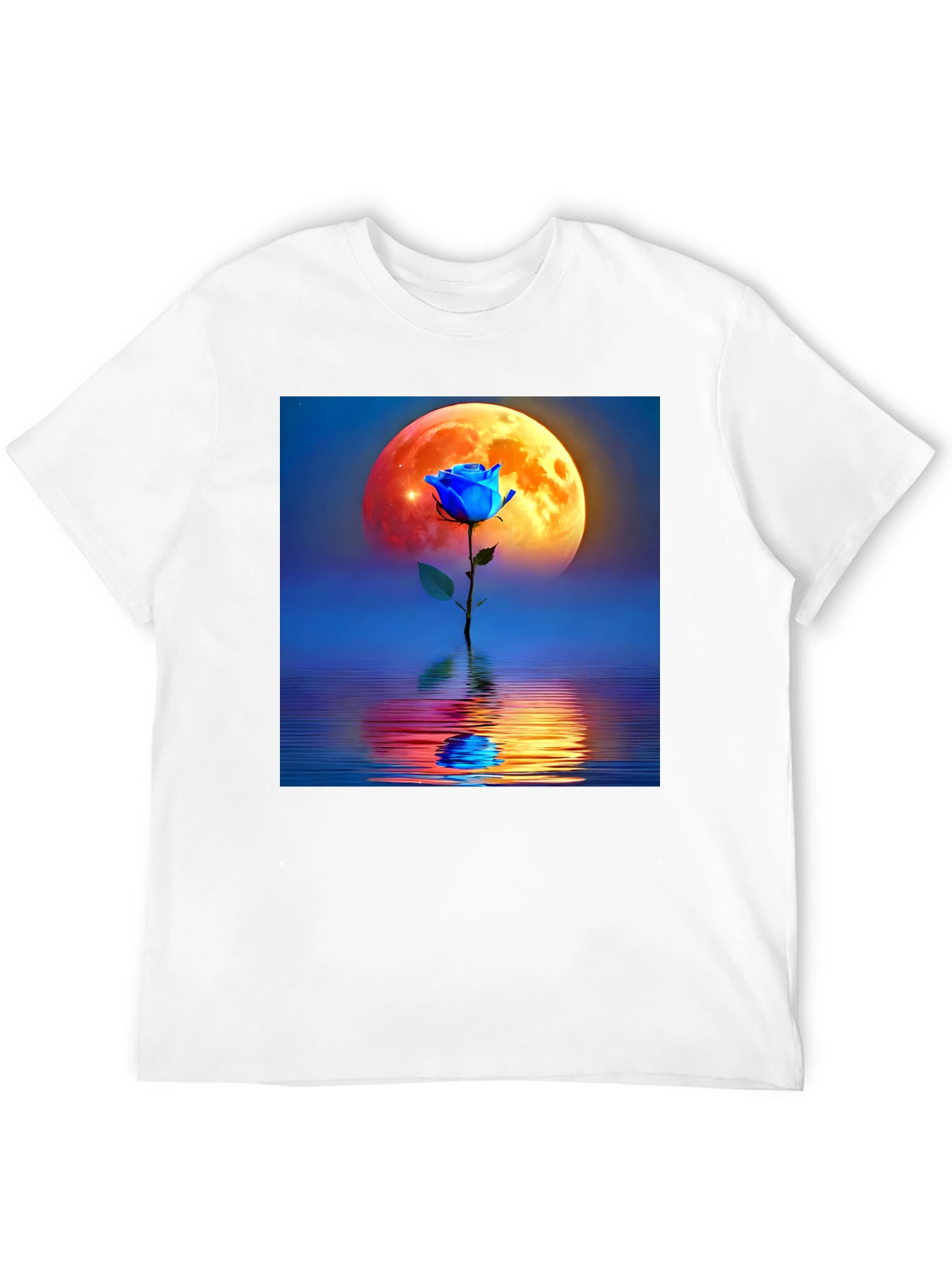 Blue Rose Moon Graphic Tee