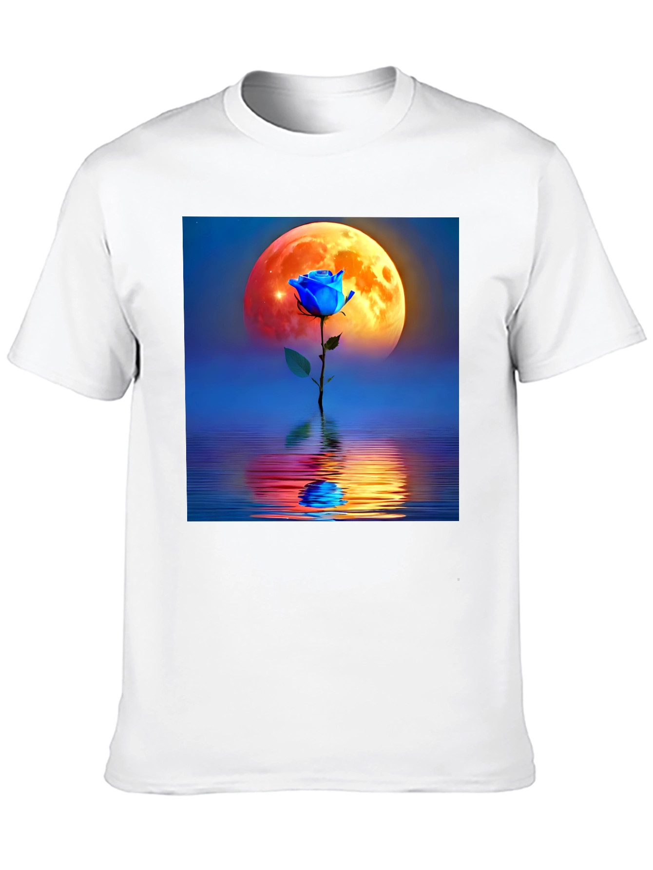 Blue Rose Moon Graphic Tee