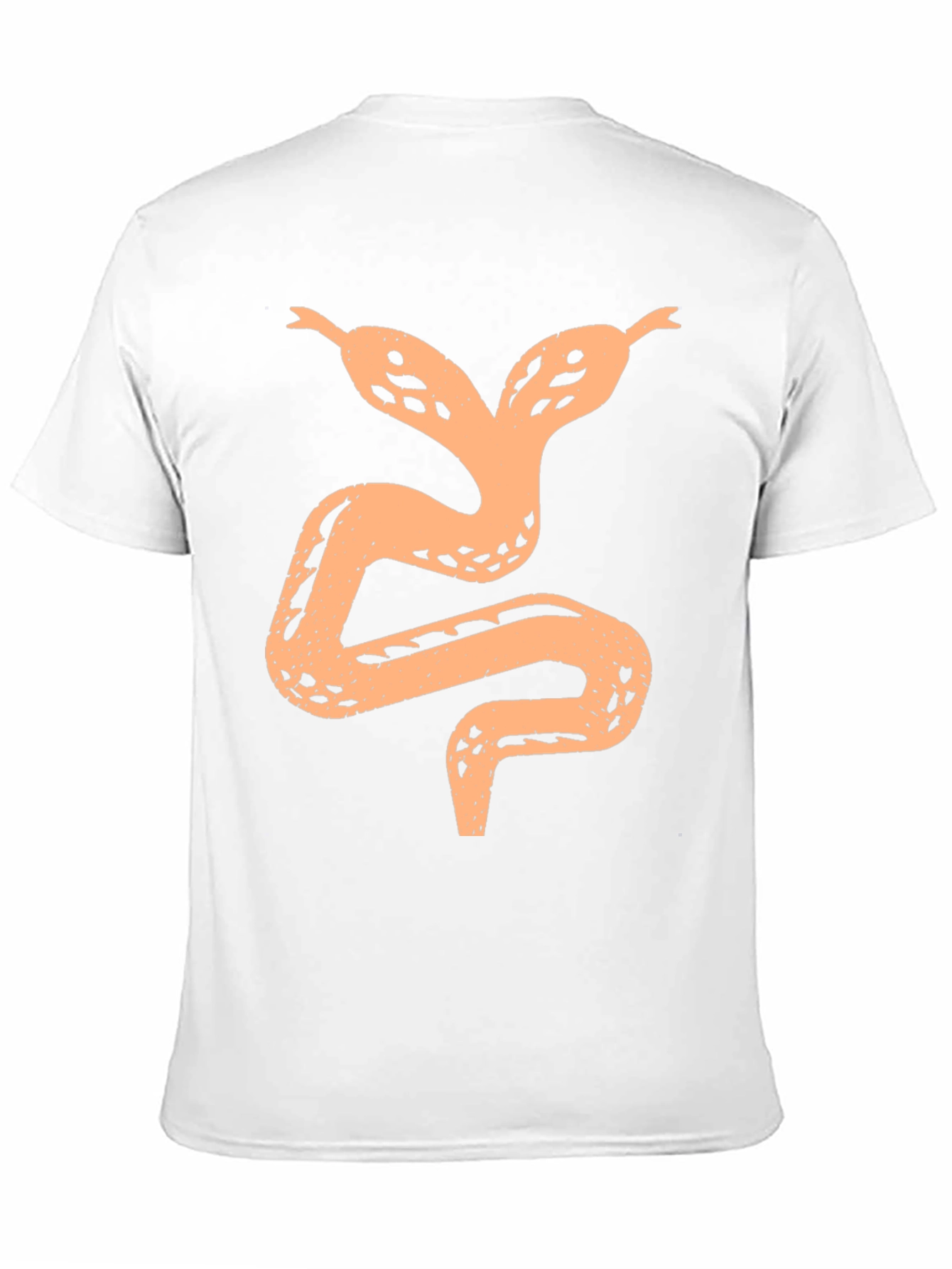 Two-Headed Snake Graphic Tee - Black Cotton Shirt