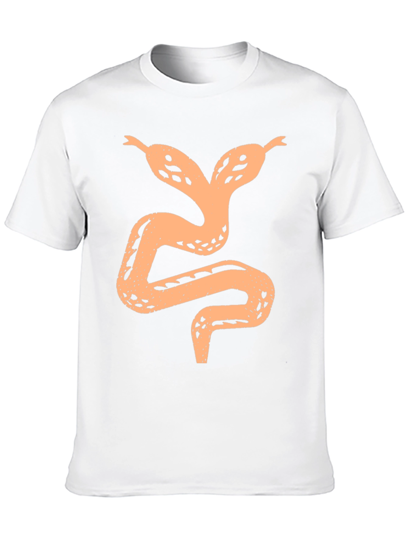 Two-Headed Snake Graphic Tee - Black Cotton Shirt