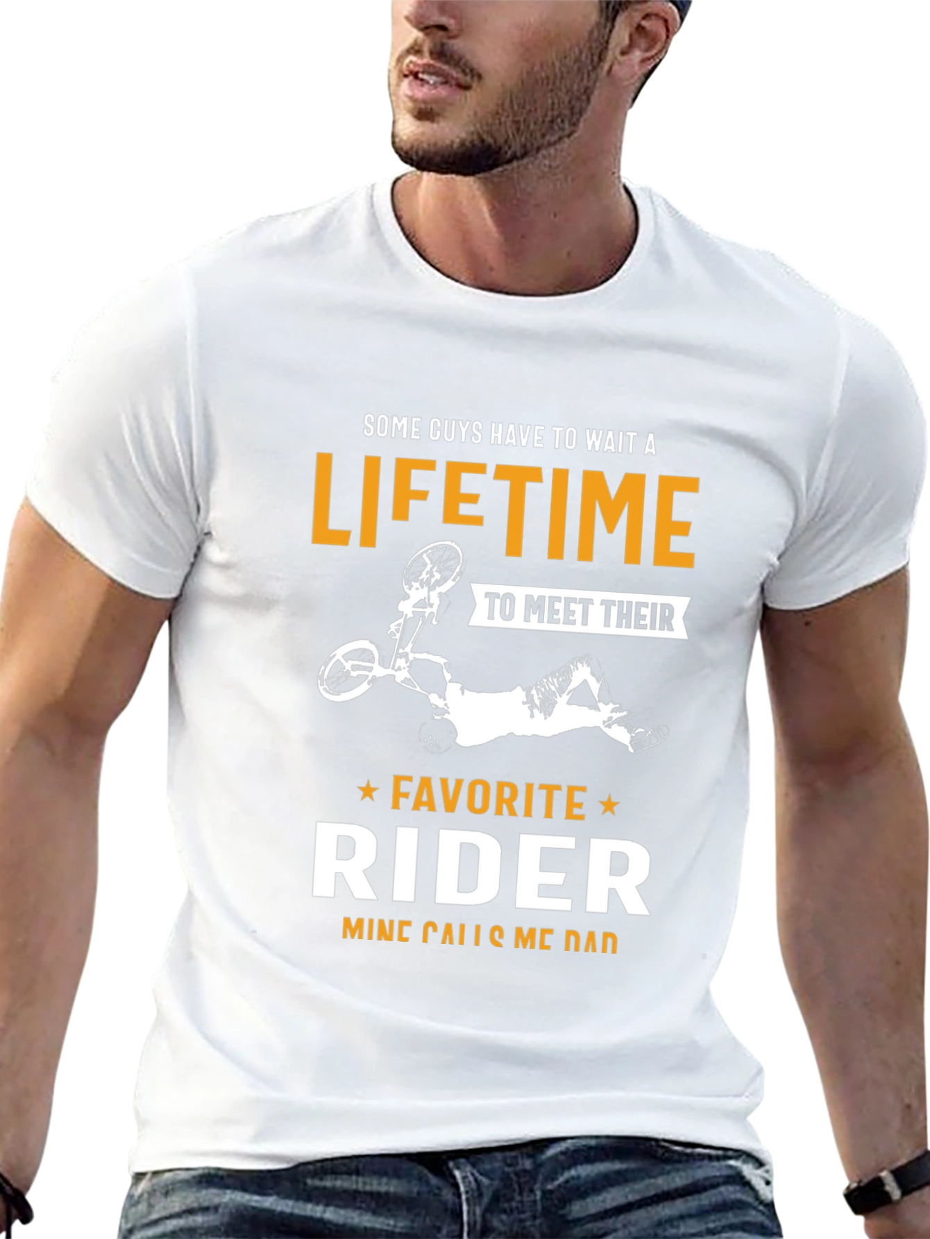 Favorite Rider Dad T-Shirt - Black Graphic Tee
