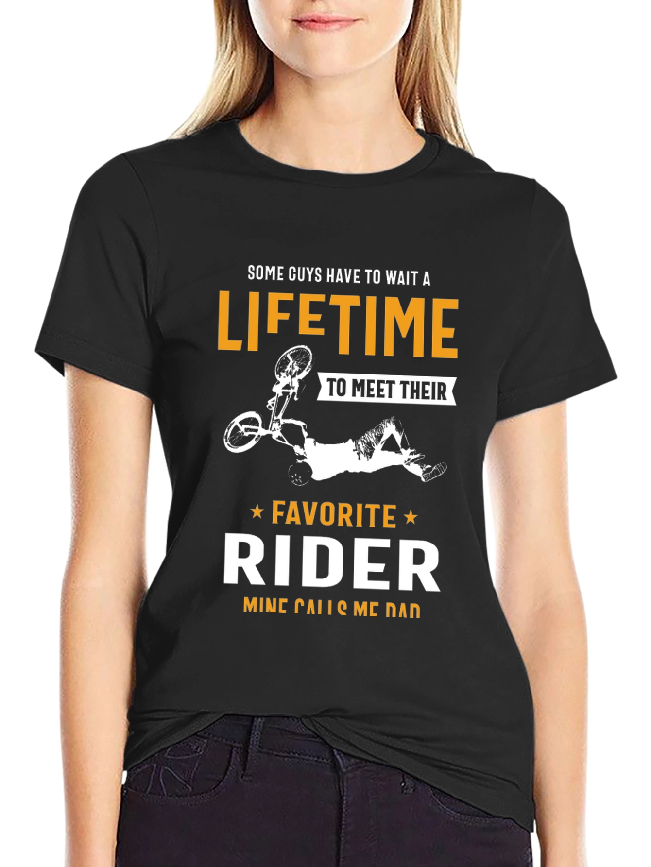 Favorite Rider Dad T-Shirt - Black Graphic Tee