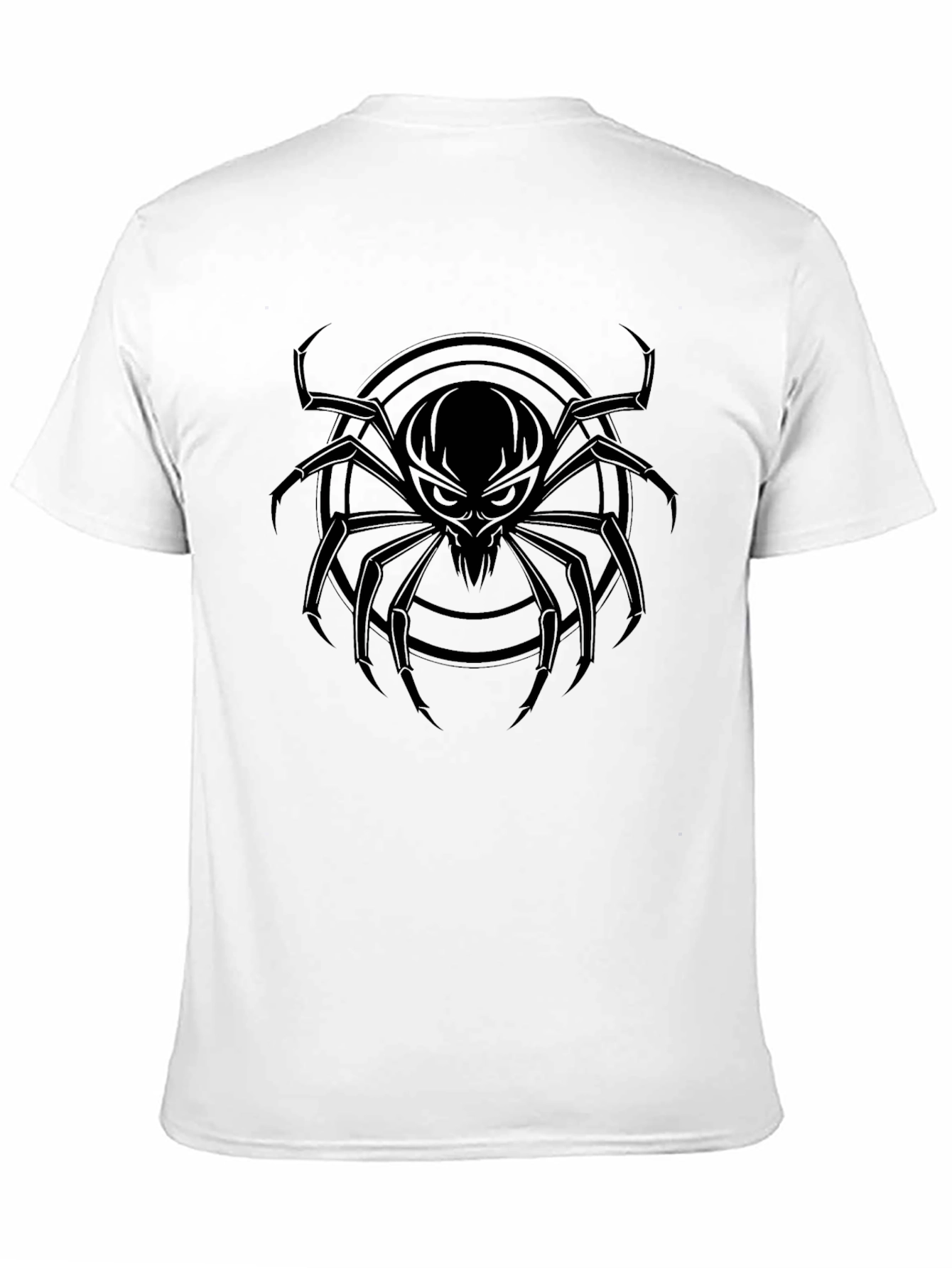 Mens Black Spider Graphic Tee - Creepy Cool Design