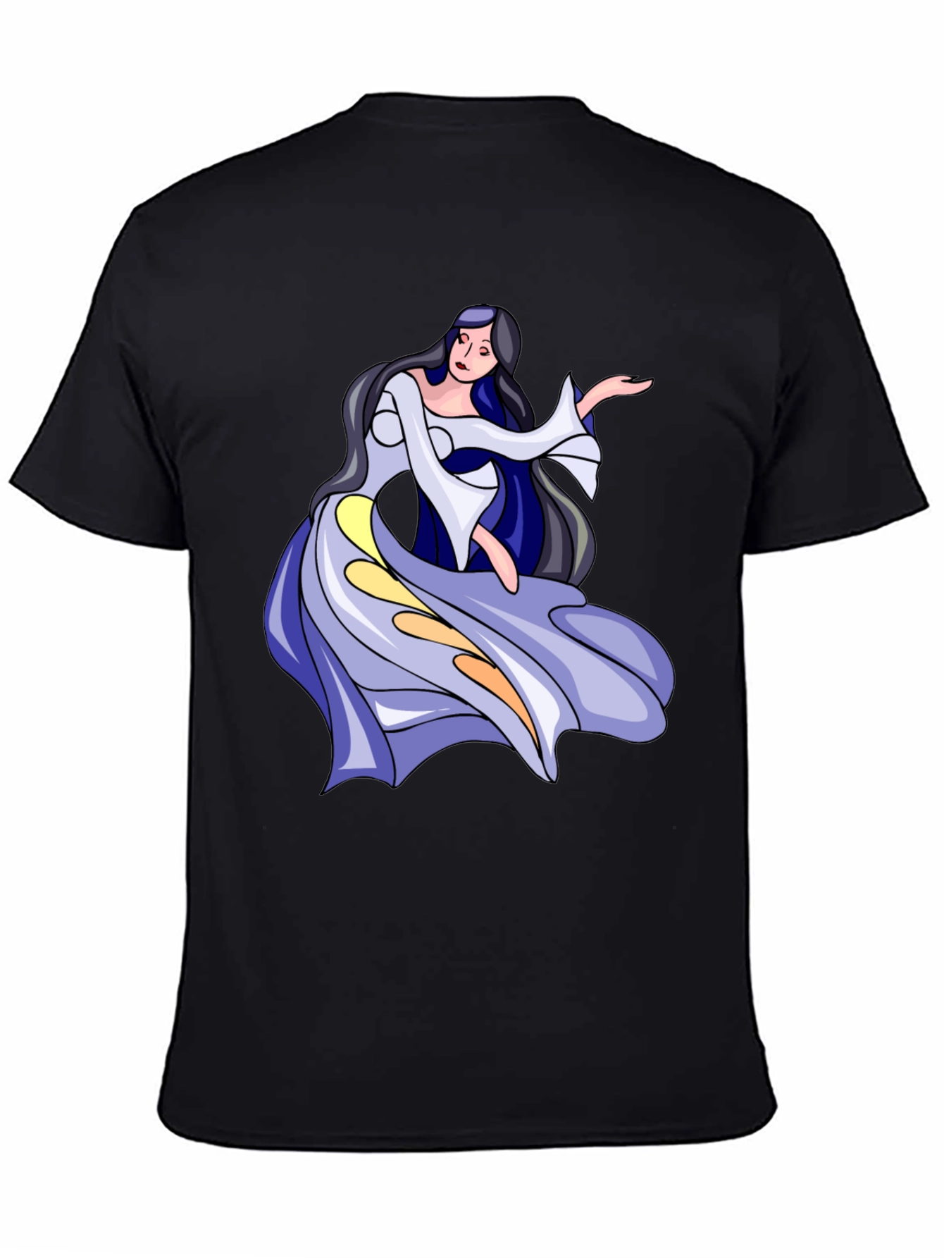Elegant Lady Graphic Tee - Black