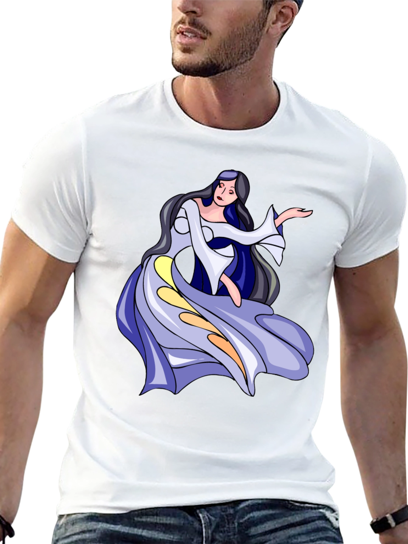 Elegant Lady Graphic Tee - Black