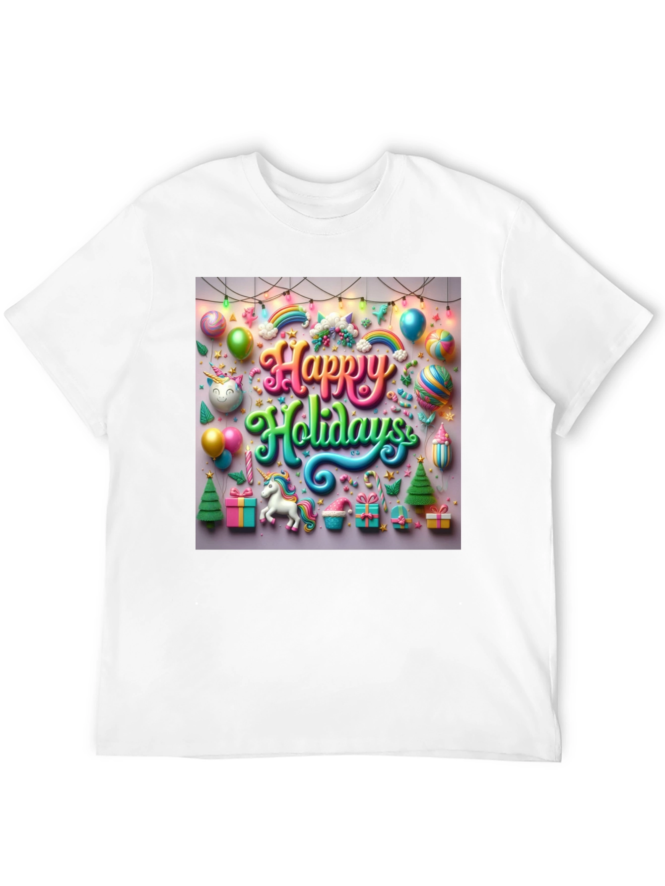 Happy Holidays Unicorn T-Shirt
